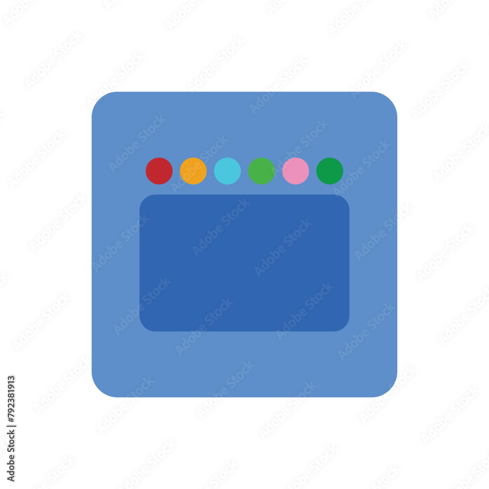 Poster calendar icon on blue background. flat design style icon. graphic element design resources. calendar