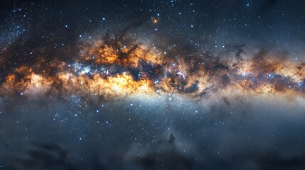 A mesmerizing display of the Milky Way galaxy illuminating the night sky in all its splendor