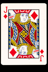 card gambling j diamond isolated on white background