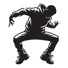 Male Bust Down Dance Silhouette