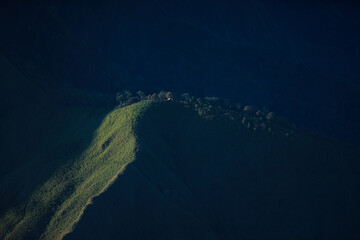 slopes of Mount Rinjani