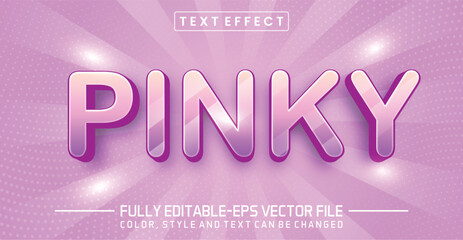 Pinky font Text effect editable