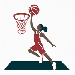 basketball player in action. Basketball player. Silhouette, icon. Fitness icon of a person exercising
