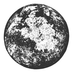 Moon, earth, planet isolated on white background. Abstract black stamp texture round shape. Grainy circle textured design elements. Vector illustration. EPS 10.
- 792395539