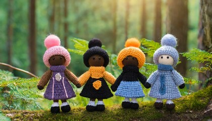 dolls in the garden