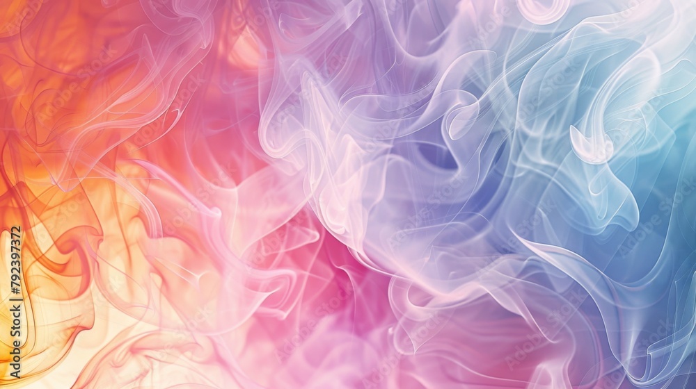 Leinwandbilder abstract pattern of colorful smoke against a neutral background, creating an eye-catching visual eff