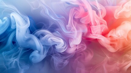Fototapeta premium Abstract pattern of colorful smoke against a neutral background, creating an eye-catching visual effect