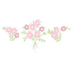 Fototapeta na wymiar pink flowers fit for spring y2k classic coquette floral applique 