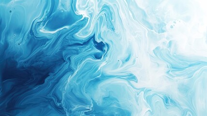 The abstract picture of the two colours between blue and white colour that has been mixing with each other in the form of the ink or liquid to become beautifully view of this abstract picture. AIGX01. - obrazy, fototapety, plakaty