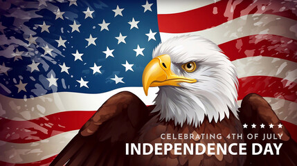 Happy independence day 4th of July background. US Independence Day Poster Design