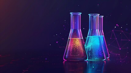Chemistry Science Concept: Laboratory Test Tubes

 - obrazy, fototapety, plakaty