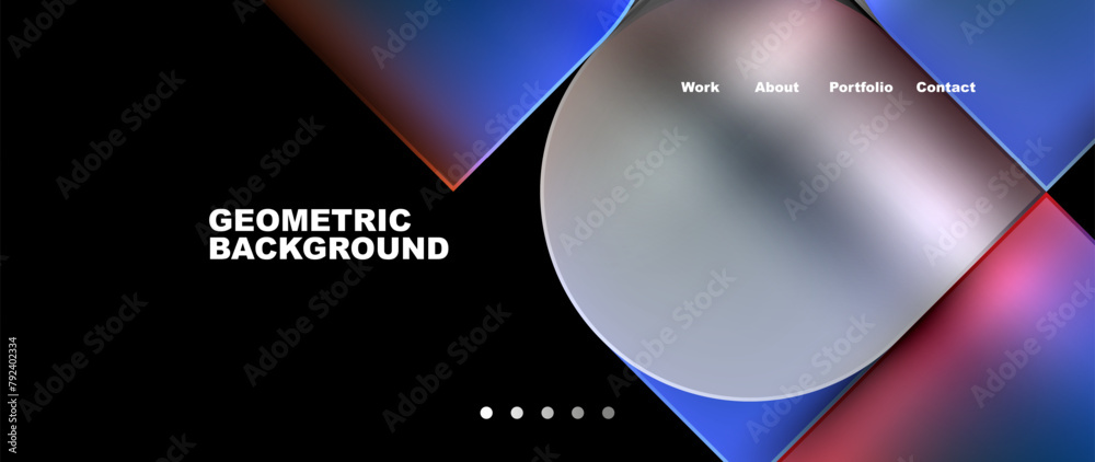 Poster it is a geometric background with a circle in the middle . High quality