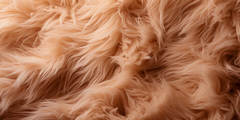 A close up of a fuzzy, orange fur texture