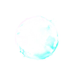 rounded art abstract multicolor on white background