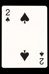 card gambling 2 two spade isolated on white background