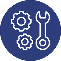 Obraz premium Maintenance Wrench Icon