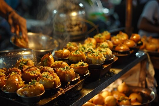 Delicious indian' food called panipuri