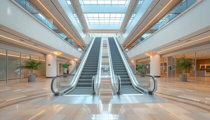 The mall features two centrally located escalators