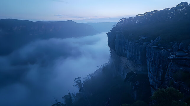hiking to elysian rock lookout, prince henry cliff walk blue mountains national park Australia.