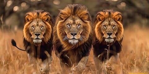 three running lions © CROCOTHERY