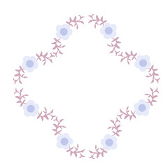 frame with flowers fit for stamp and any decor for feminine girly y2k coquette spring cottage core invitation flyer