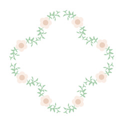 frame with flowers fit for stamp and any decor for feminine girly y2k coquette spring cottage core invitation flyer