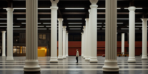 classic room full of pillars