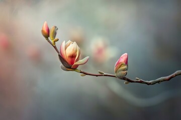 The magnolia buds exquisite beauty