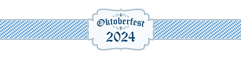 Oktoberfest banner with text Oktoberfest 2024