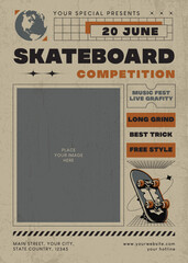 Skateboard Competition Flyer - obrazy, fototapety, plakaty