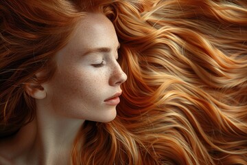 The dynamic motion of hair being tossed, capturing the volume and style of a modern haircut