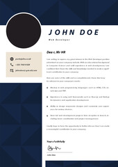 CV Resume Web Developer Template Design