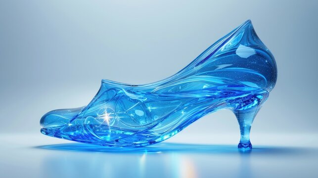 glass slipper isolated object transparent background stock image