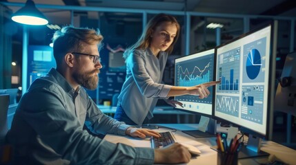 Professionals Analyzing Data on Computers