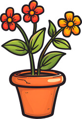 flower pot, flower, flowerpot