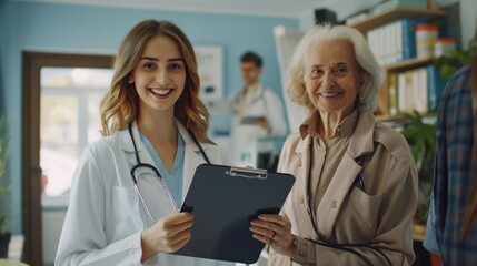 A Caring Doctor with Patient