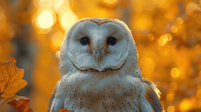 cute fluffy white owl beautiful backlight early september morning wildlife photo national geographic multidimensional layering magical vibes,art illustration