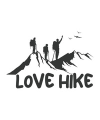 Outdoors camping explore hiking logo vector tshirt design
