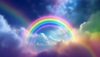 Neon Reverie: Painting Rainbows in the Clouds
