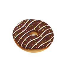 Illustration a donut chocolate with sprinkles