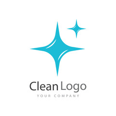 Obraz premium Cleaning logo vector template symbol design