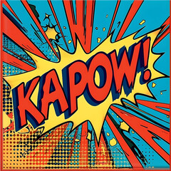 Kapow! Retro Comic Book Sound Graphic