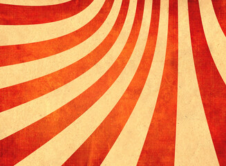 Retro background with texture of old soiled paper of red and yellow color and striped pattern....