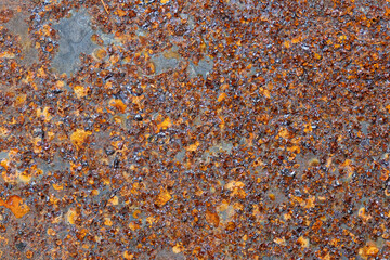 Rusty metal brown close up texture. Grunge wall background.