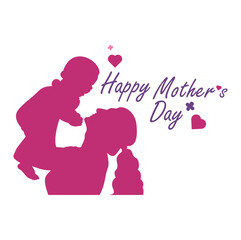 Happy Mothers Day logo vector. 