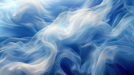 Obraz premium Blue and White Waves in the Water