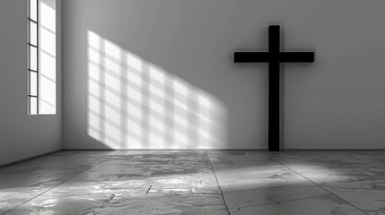 Christian religious background of a cross on a clean background. Religious background.