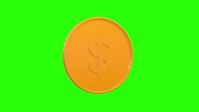 coin on green screen