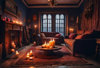 fireplace in the house