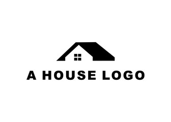 letter a house logo, design, Vector, illustration, creative icon, template